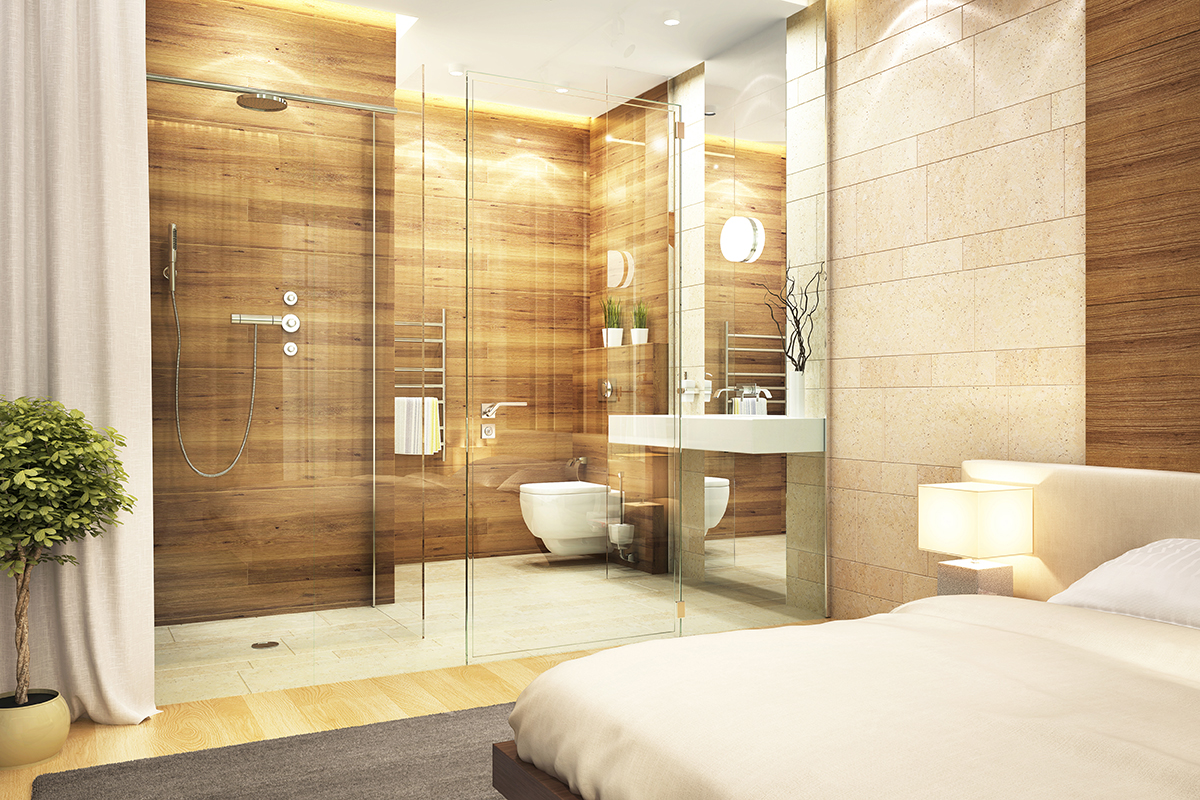 Ensuite badkamer: 2 ruimtes perfect in elkaar gevloeid